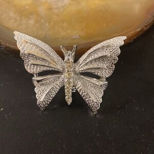 Vintage Gerrys silver butterfly pin / brooch 2" Guc